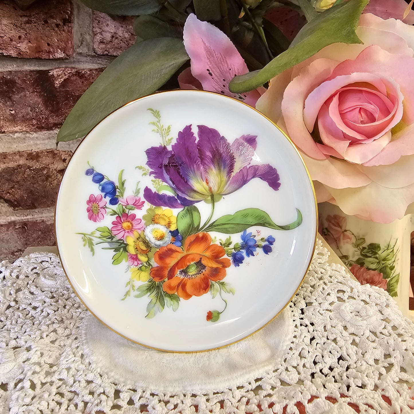 Vintage Fürstenberg Porcelain Coasters / small Plates