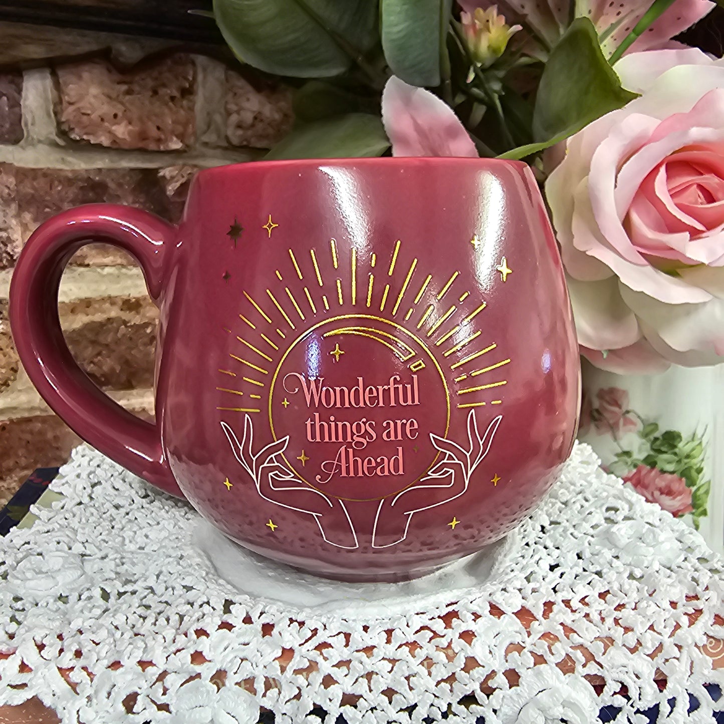Pink/Green Fortune Teller ~ Colour changing mug