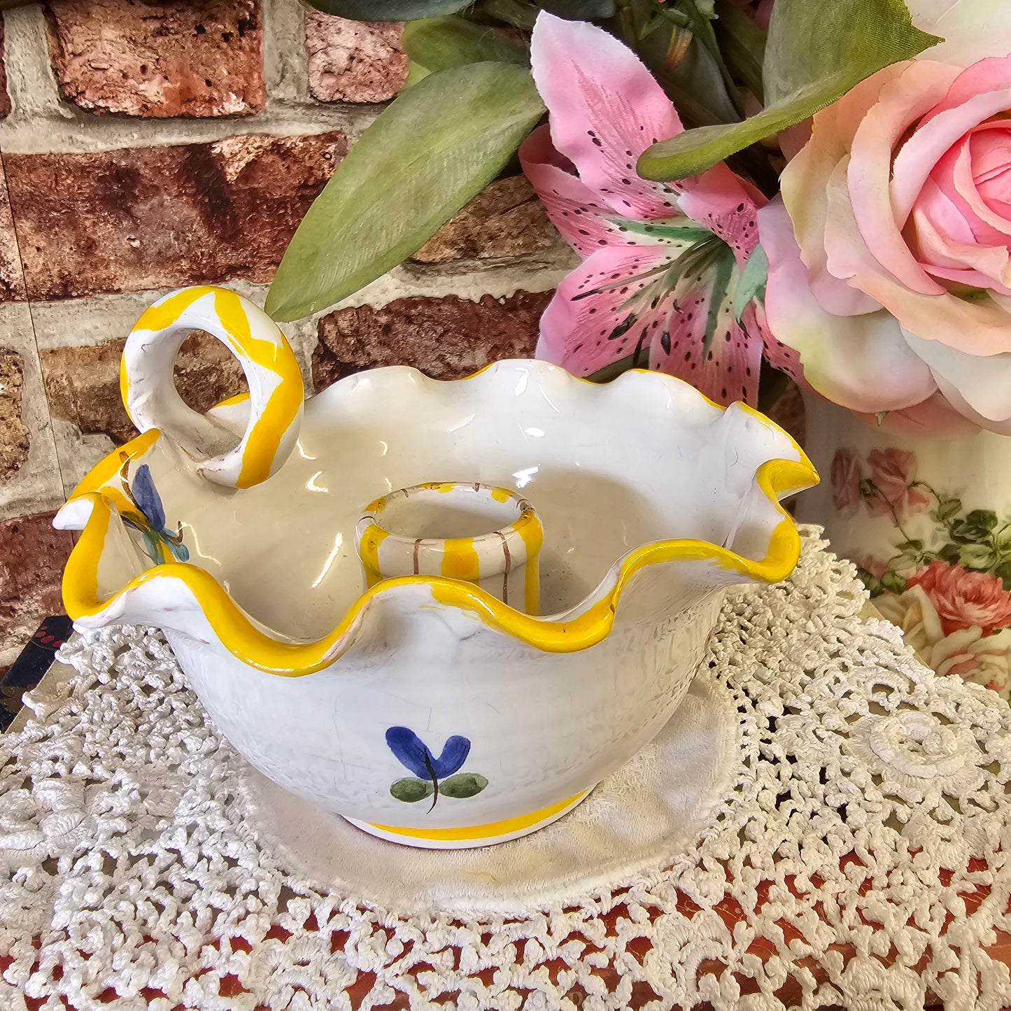 Vintage Italian Ceramic Candlestick Holder (1998)