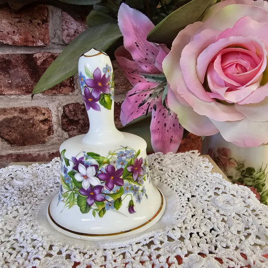 Vintage Purple Floral Bell