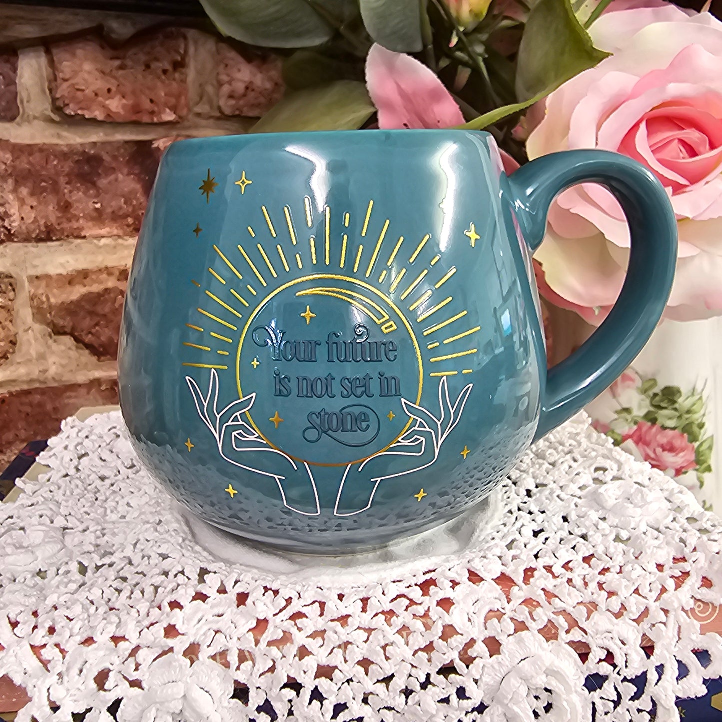 Pink/Green Fortune Teller ~ Colour changing mug