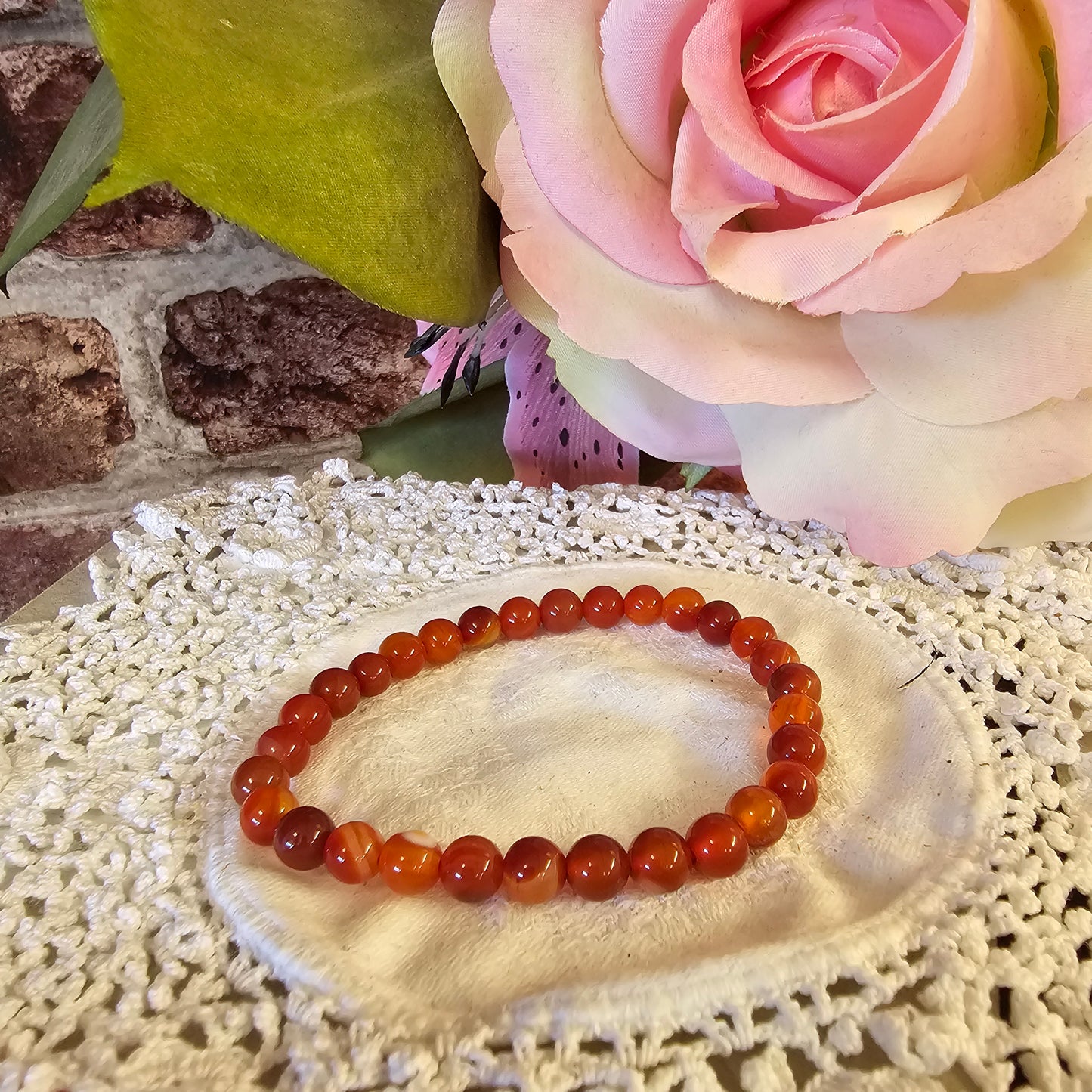 Yellow Calcite, Fire Quartz & Carnelian Bracelets