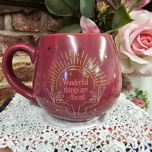 Pink/Green Fortune Teller ~ Colour changing mug