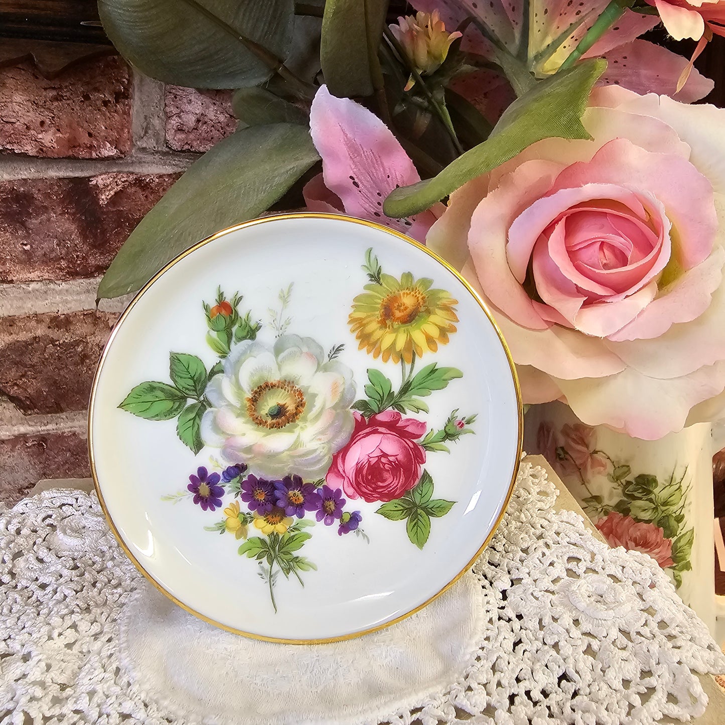 Vintage Fürstenberg Porcelain Coasters / small Plates